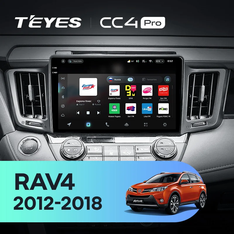 TEYES CC4 PRO For Toyota RAV4 4 XA40 5 XA50 2012 - 2018 CarPlay Android Auto 2DIN Autoradio Radio Multimedia Stereo