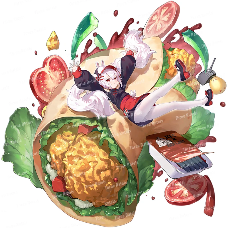 ثلاثة راتلز QCYX6 Azur Lane رائعة أنيمي فتاة شخصية ملصقات جدار سيارة الشارات مقاوم للماء ذاتية اللصق