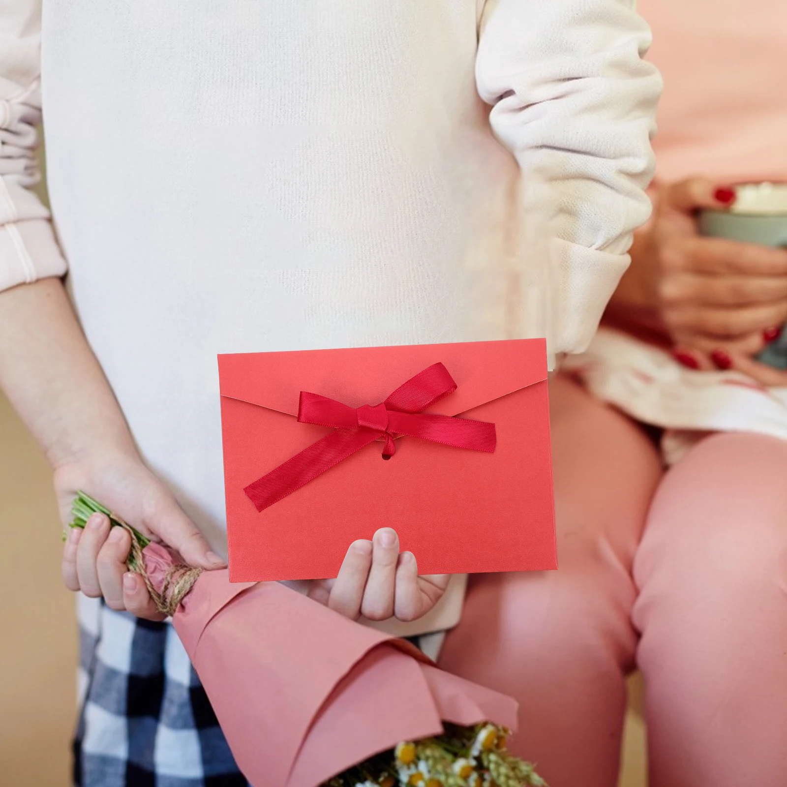 8 Pcs Vintage Bow Envelope Greeting Card Envelopes Invitation Cards Luxury Bubble Large