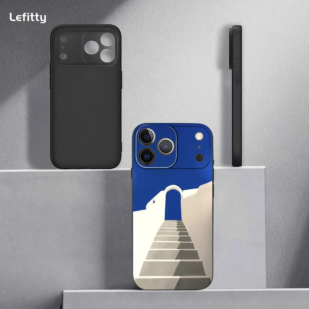 حافظة لهاتف آيفون 17 16 15 14 13 12 11 Pro Max Plus Mini Black Frosted Soft Shell Funda