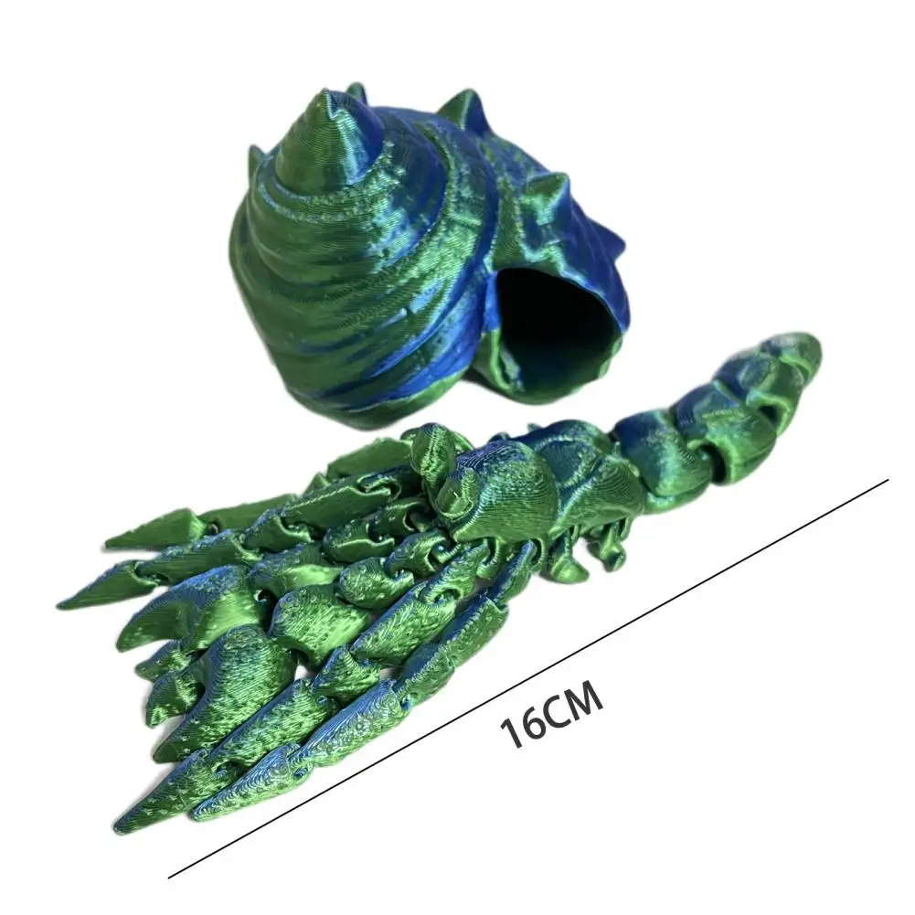 Фигурка краба-отшельника, фигурка краба-отшельника, шарнирная фигурка краба-отшельник с подвижными суставами, украшение в виде фигурки животного