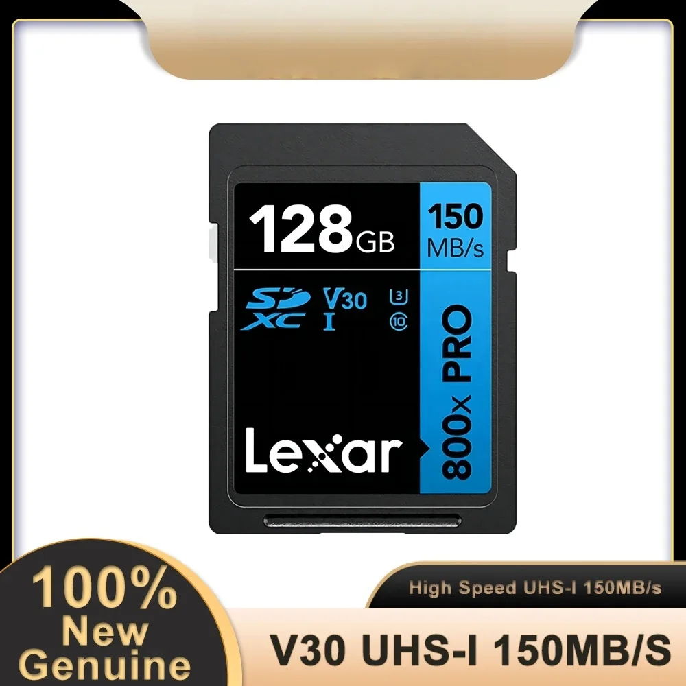 Lexar SD Card 800X Pro 128GB 64GB 32GB 256GB Memory Card Classe 10 3D 4K V30 Video High Speed UHS-I 150MB/s Card for Camera