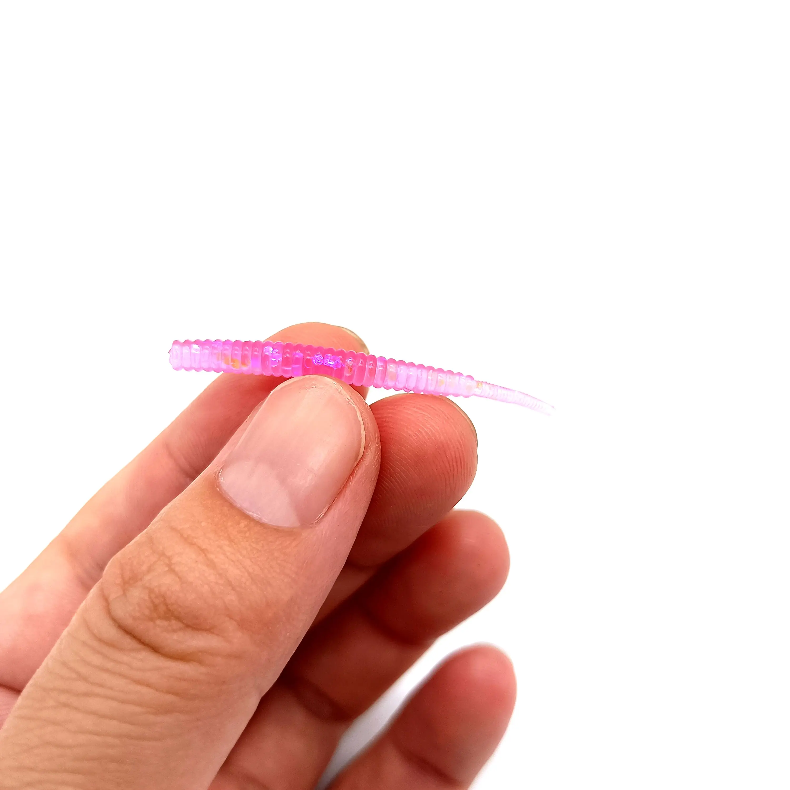 DUODUOYU 10 TEILE/LOS Kleine Weiche Angeln Locken 0,4g/40mm Wobbler Künstliche Nadel Schwanz Silikon Köder Wurm köder Angelgerät – Detail 10