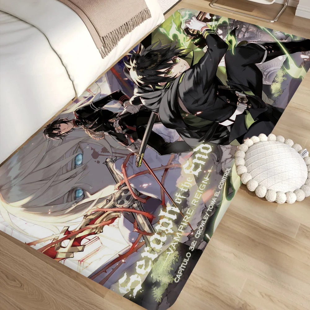 

Anime Seraph of the end Hallway Carpet Washable Non-Slip Living Room Sofa Chairs Area Mat Kitchen Doormat Area Rug