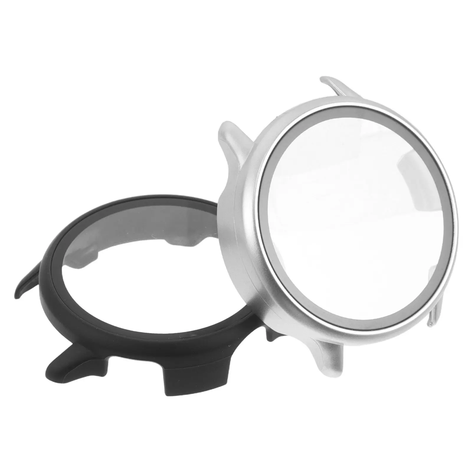 2Pcs Full Coverage Clear Watch Protector Case Hard Pc Shockproof Sweat Resistant Waterproof Screen Guard for Smartwatches