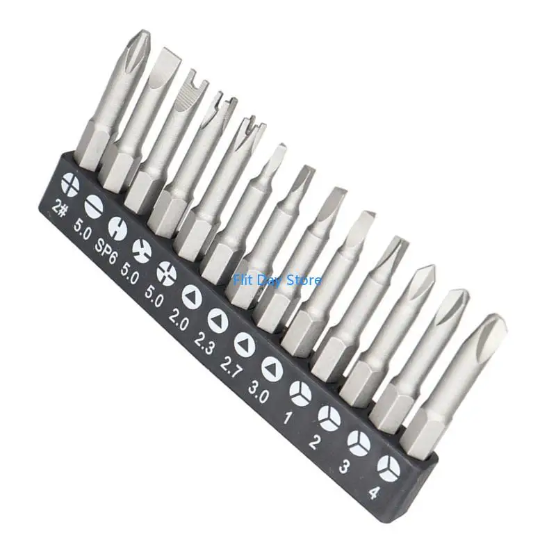 F92C 13PCS ไขควงแม่เหล็กชุดพร้อมเคล็ดลับรูปทรงที่เป็นเอกลักษณ์สำหรับเครื่องใช้ในบ้าน