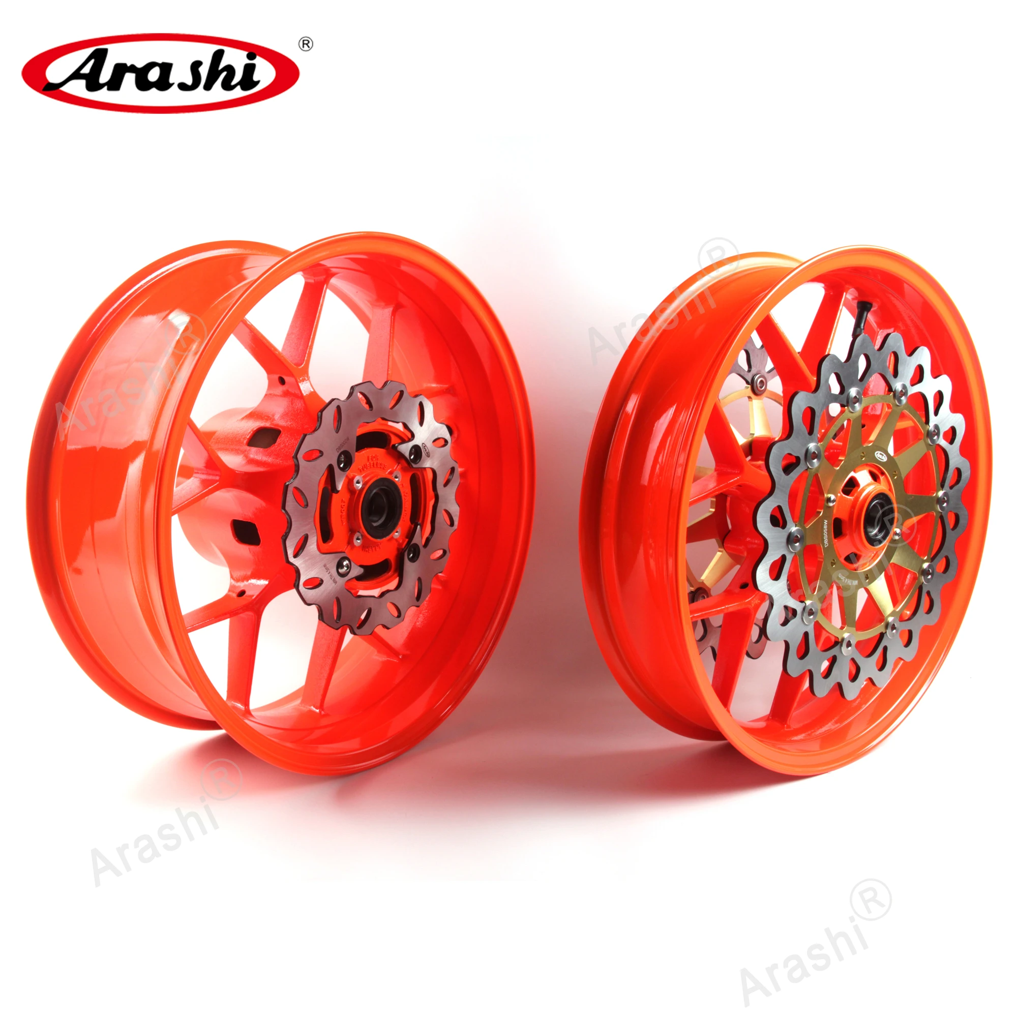 Arashi Front Rear Wheel Rim Disc Rotor Set For HONDA CBR1000RR 2006 - 2016 CBR 1000 RR 2007 2008 2009 2010 2011 Tire Rim Wheel