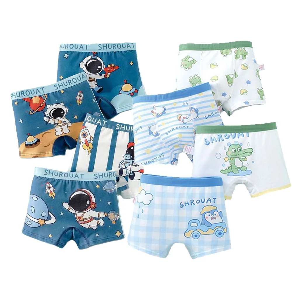 

4pcs/Lot Boys Children's Underwear Cotton Baby Dinosaur Shorts Car Kids Teenage Breathable Soft Boxers Toddler Underpants Briefs