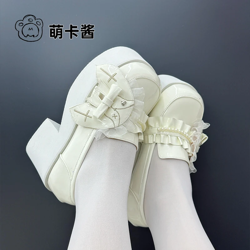 Lolita Original Cross Rabbit Thick Soled Shoes Lo Shoes Jk Uniform Shoes Japanese Sweet Student Campus Tea Party Single Shoes