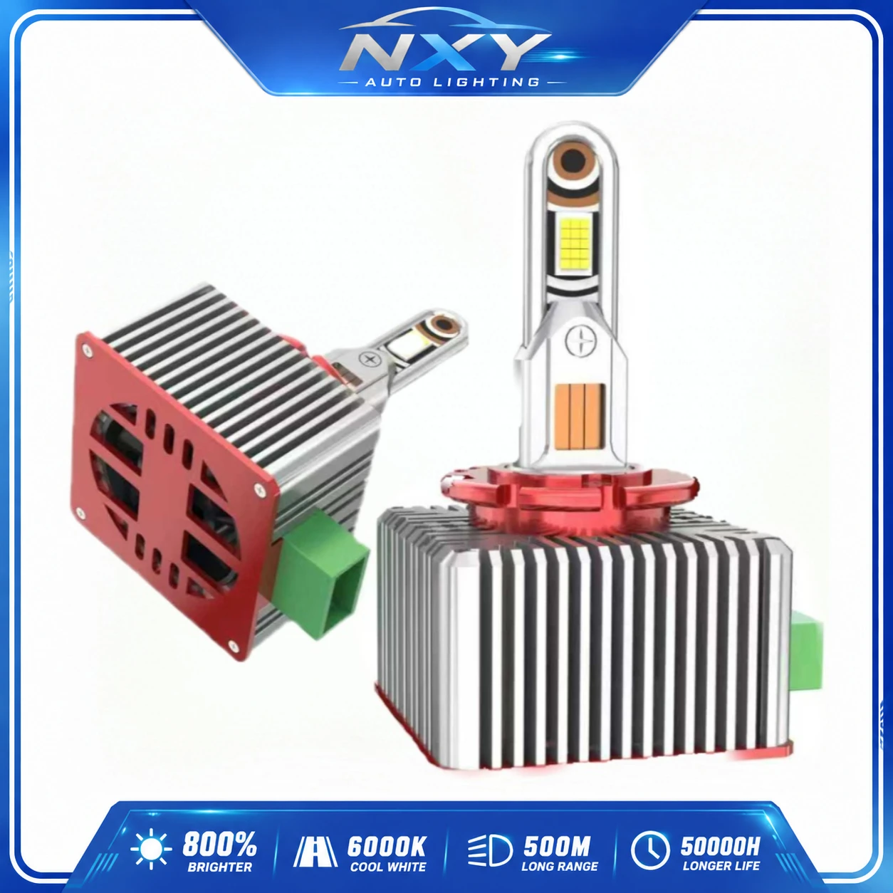 

NXY D1S D2S D3S D4R D5S D8S LED Headlight Bulb Hella Projector Plug and Play Canbus Super Bright Auto Light Retrofit Replacement