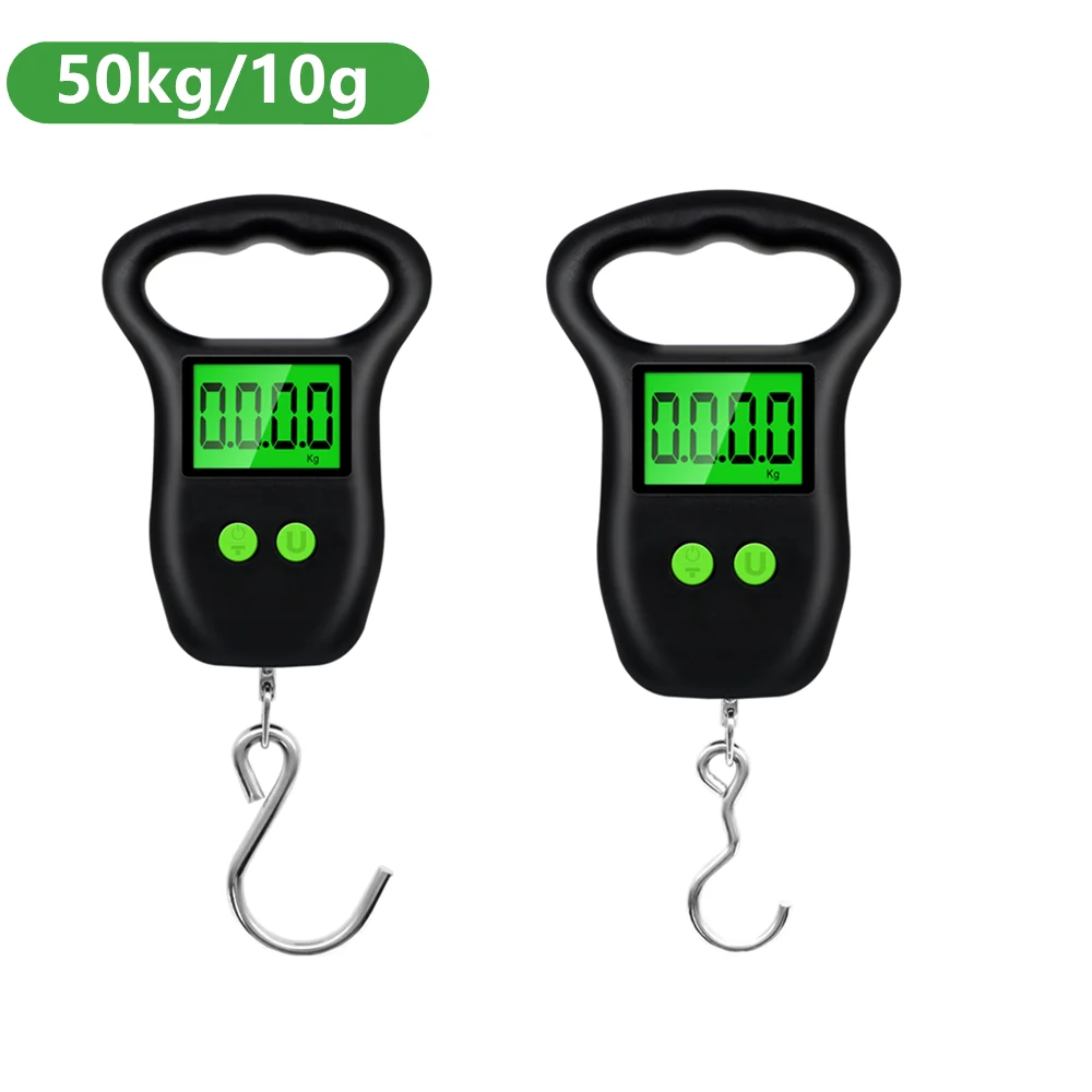 Digital Hanging Scale Luggage Weight Balance Suitcase Travel Hook Scales Mini Fishing Weighting Tool LCD Backlitght Display