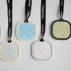 Square Leaf Aromatherapy Wax Tablet Silicone Mold DIY Feather Gypsum Plaster Pendant Silicone Mould Car Decoration