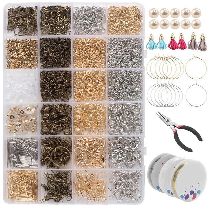 Diy Handmade Earrings, Bracelets, Jewelry, Metal Accessories, Material, Tool Set, Free Group