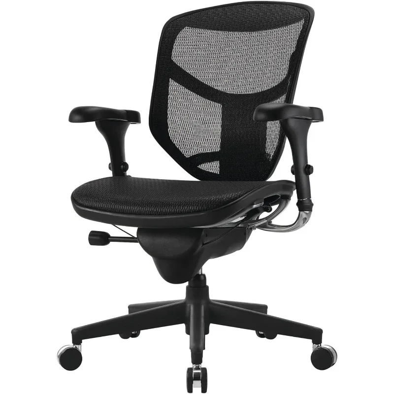 WorkPro® Quantum 9000 Series Ergonomic Mid-Back Mesh/Mesh Chair, Black