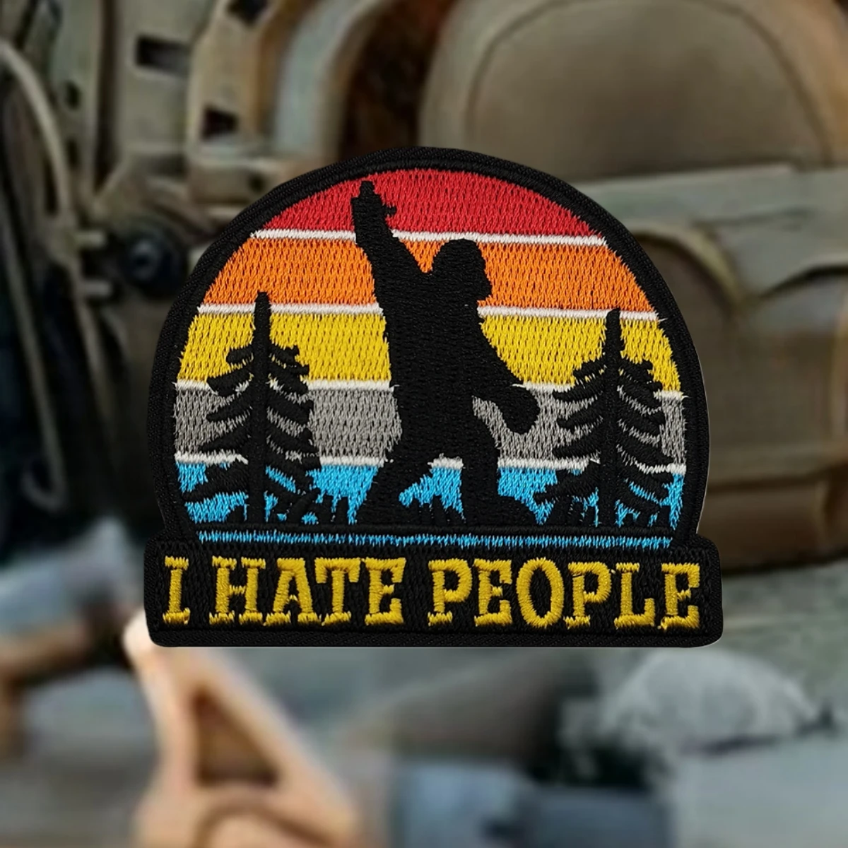 Parche Morale I HATE PEOPLE – Táctico bordado adhesivo - imagen 4