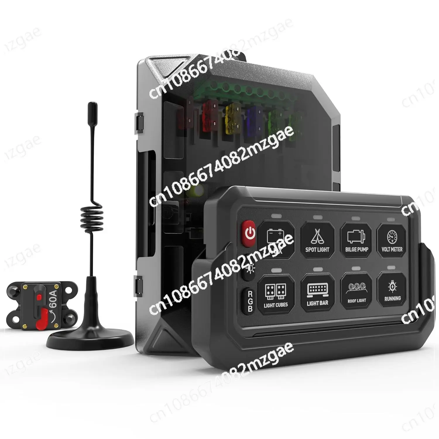 8-Key wireless, group switch panel, eight-way touch switch panel for RV yacht conversion RGB