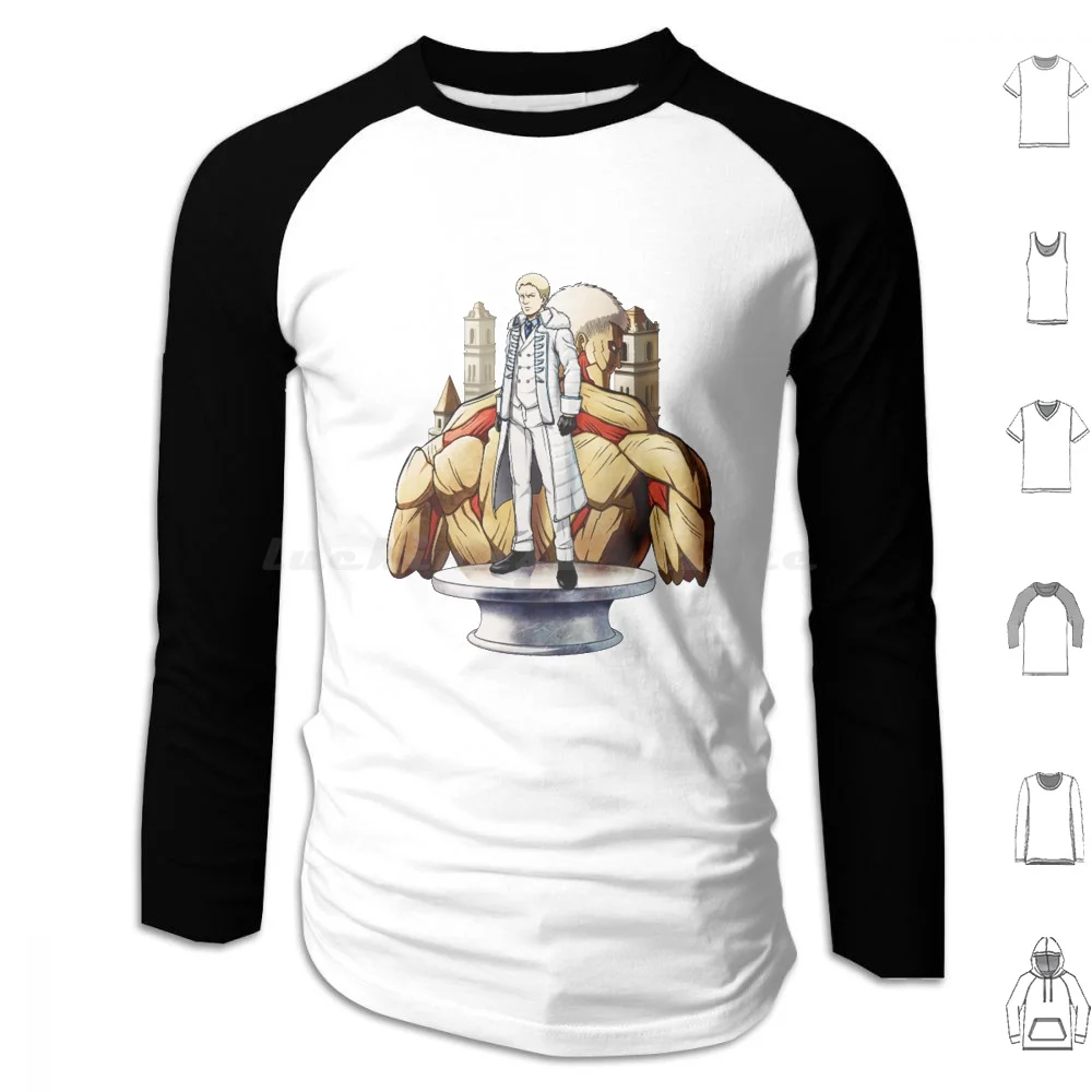 Attacking Titan Reiner Braun Hoodies Long Sleeve Attack Aot Anime