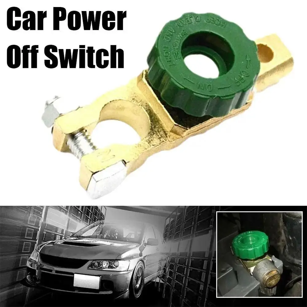 1Pcs Quick Cut-off Disconnect Car Battery Switch Universal Zinc Alloy Isolator Switch Battery Terminal Link Switch