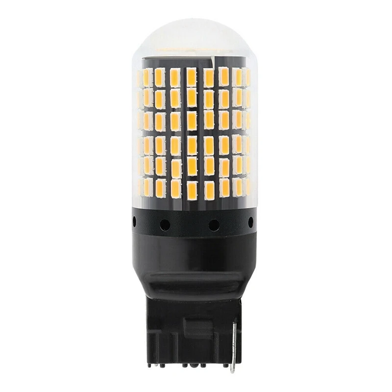 Clignotant de queue d'ambre pour barrage, 8X 7440 Canbus, super lumineux, sans courageux, ampoule LED, T20, W21W, 144, SMD