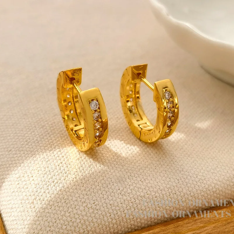 925 Sterling Silver Versatile Earrings Unique Golden Circular Ear Buckles For Women Fashion Fine Jewelry Birthday Gifts