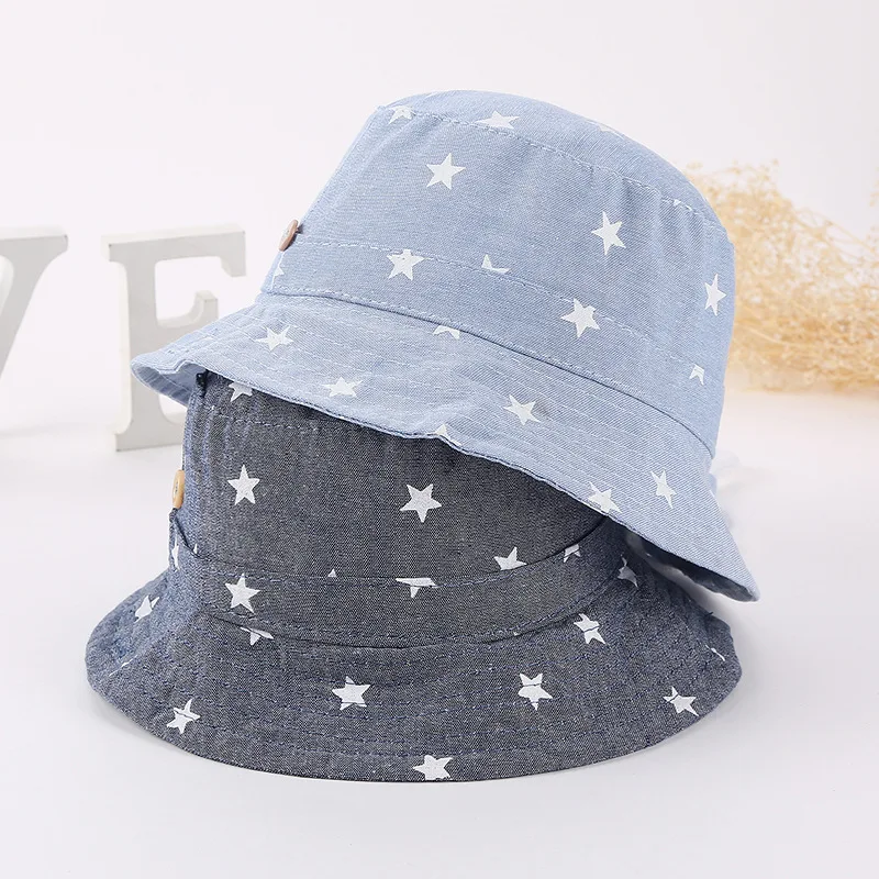 

Базовая шляпа для мальчиков и девочек, детская шляпа для бассейна на плоской подошве с карнизом и звездой/милая детская джинсовая шляпа от солнца3065