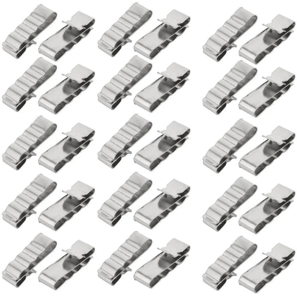 

30 Pcs Photovoltaic Clamp Wiring Frame Clip Solar Panel Wire Clips Trailer Line Card Cable Clamps Stainless Steel