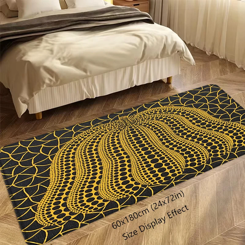 House Entrance Doormat Hallway Carpet Yayoi Kusama Pumpkin Living Room Rugs Foot Carpets Bath Rug Floor Mats Non-slip Home Decor