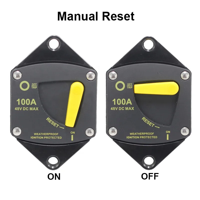 50A 60A 100A 150A 200A 300A 48V DC Surface Mount Solar System Audio Recovery Fuse Circuit Breaker