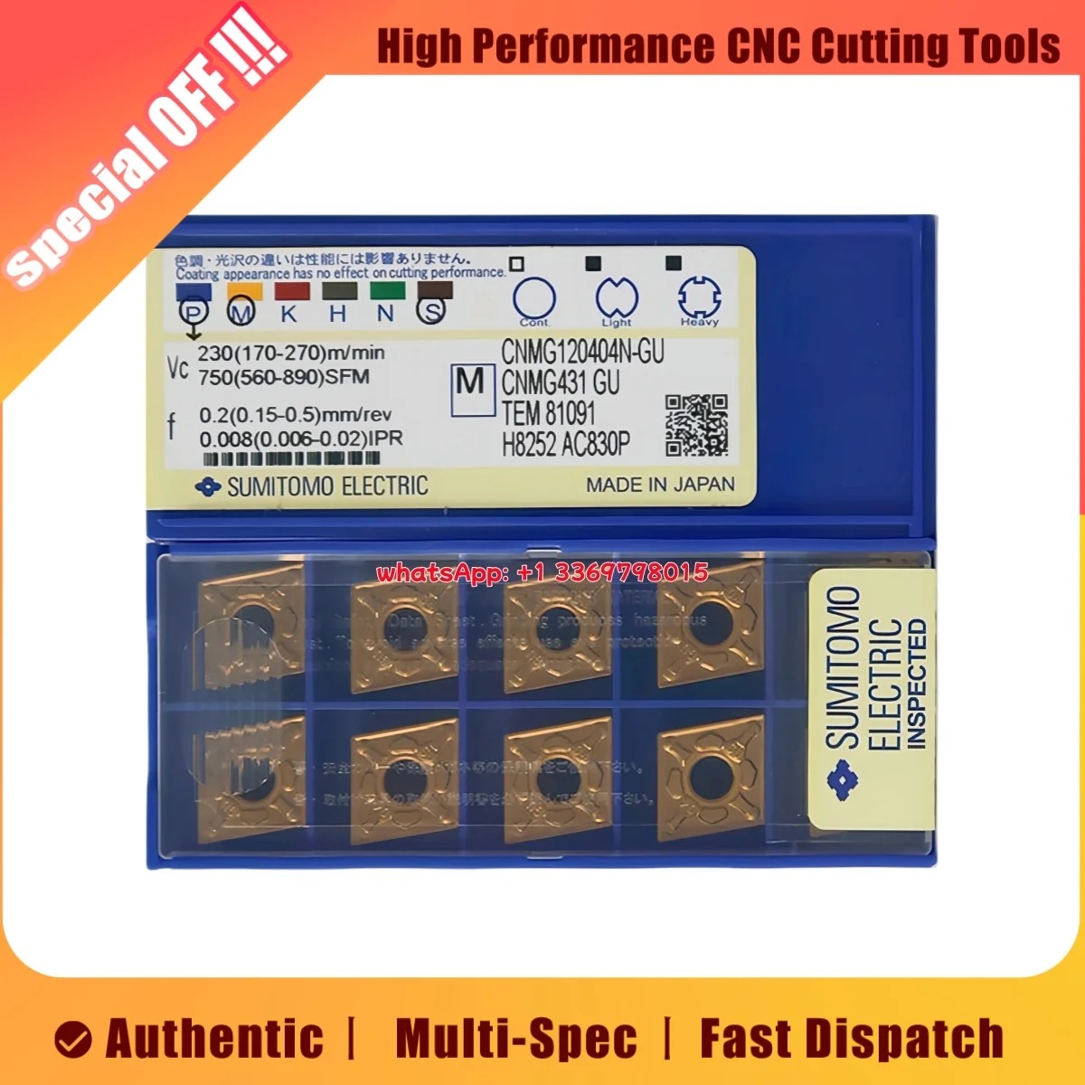 

10pcs Original CNMG 1204 04 08 12 CNMG1606 08 12 16 CNMG1906 16 N-GE GU SU UX UG UZ AC810P AC820P Turning Insert