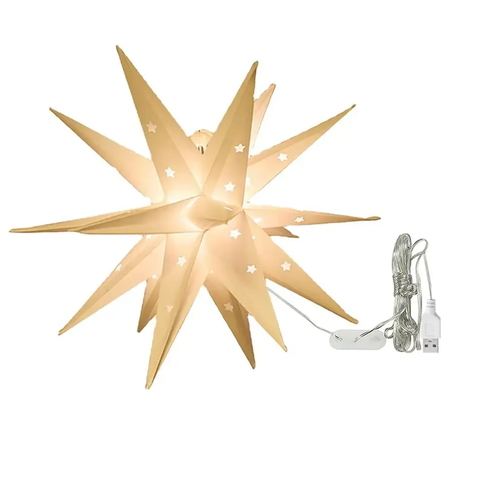 Lámpara colgante de estrella explosiva, luz de ventana, rejilla de papel, linterna de estrellas, pantalla para fiesta de Navidad, decoración colgante de jardín