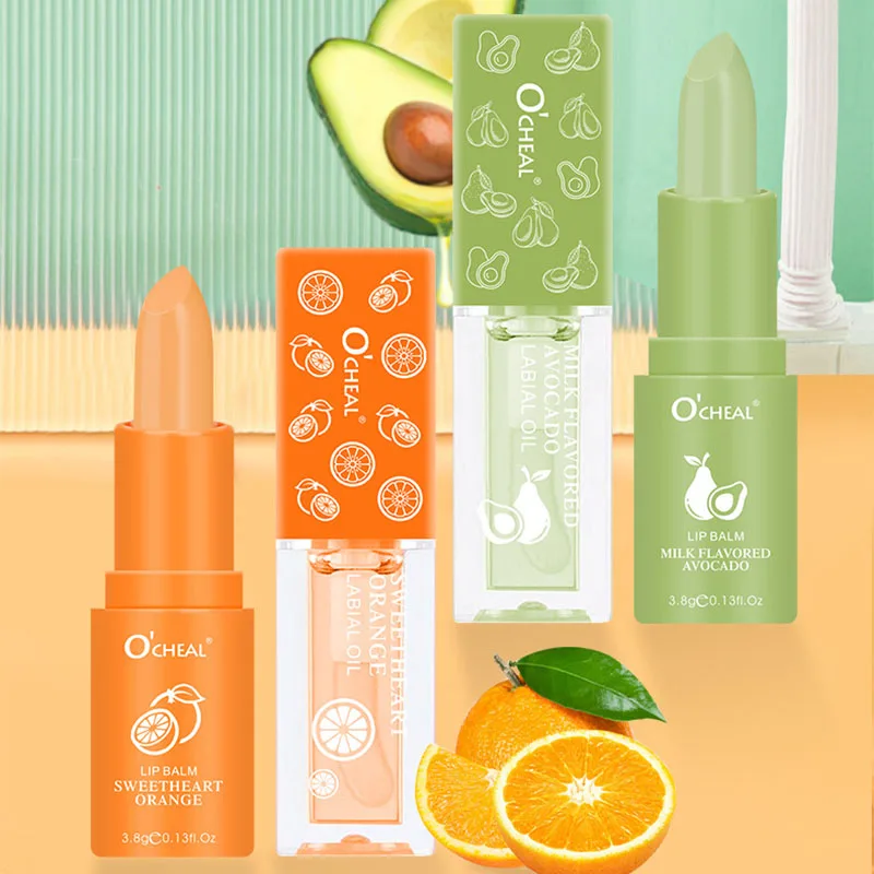 ピンクのリップクリームとリップグロスのセット,ハニーアボカド,保湿剤,長持ち,ライトピンク,女性用メイク