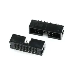 100pcs 2.54mm 2x8 Pin 16 Pin Straight Male Shrouded PCB Box header IDC Socket