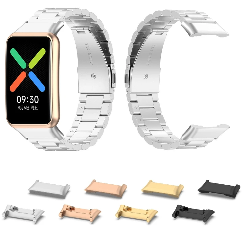 1 Pair Metal Connectors Replacement Bracelet Band Adapter for OPPO Watch Free Smartwatch Strap Accessories