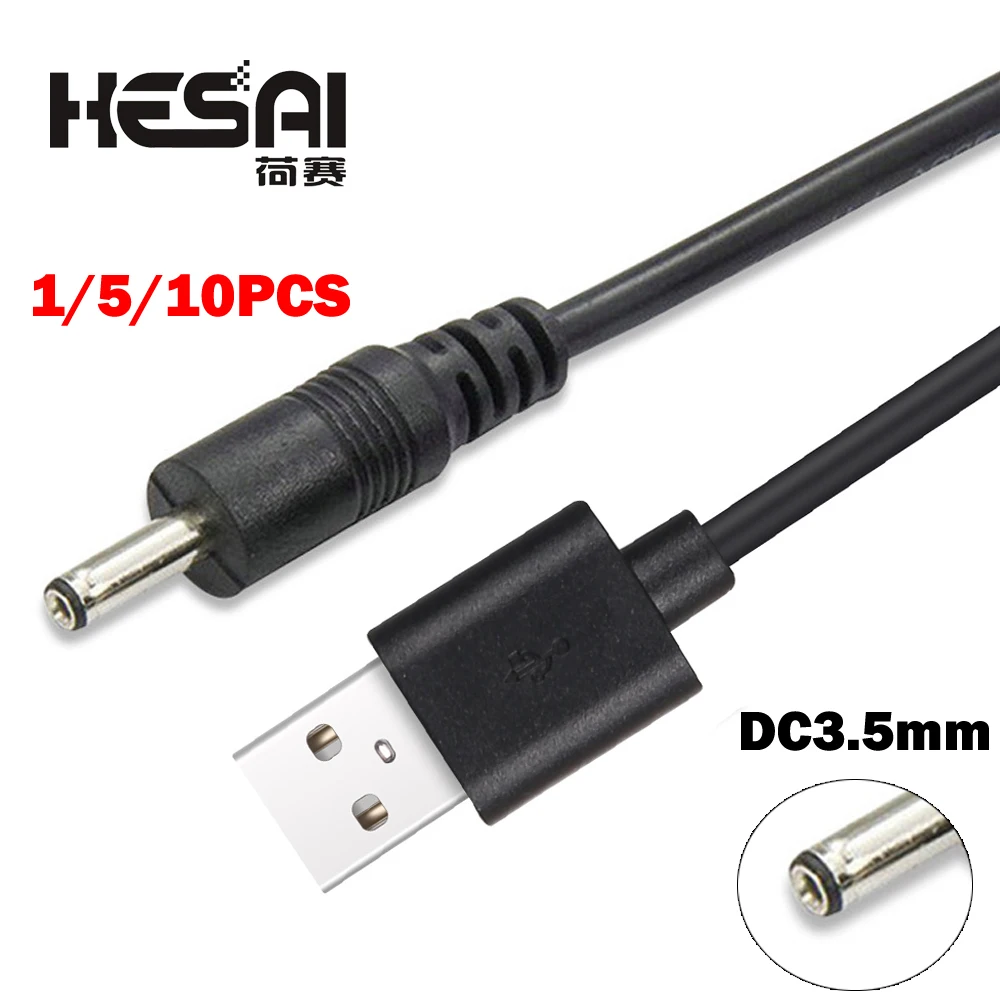 Universal USB to DC Power Cable Converter for Router Mini Fan Speaker - USB to DC3.5mm Jack Charging Cord with Plug Connector Ad