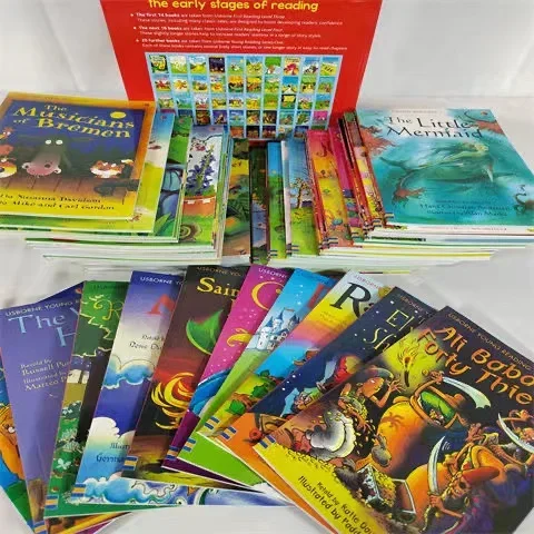 50 Bücher/Set usborne meine zweite Lese bibliothek Englisch Bild Bilderbuch Kinder Wörter lernen Leitfaden Kinder frühe Bildung