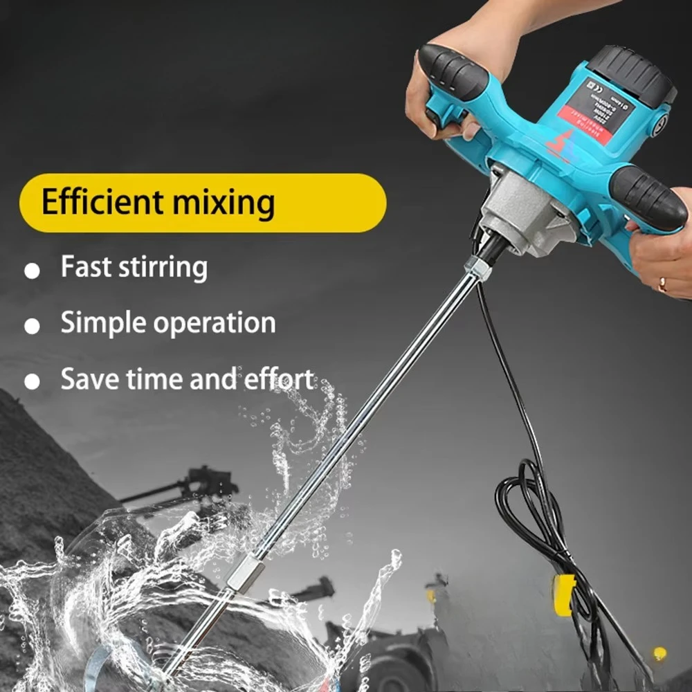 2100W 220V Multifunctional Electric Hand Mixer Power Tool High Efficiency 20L Capacity for Paint Coating Cement Flour Mixing