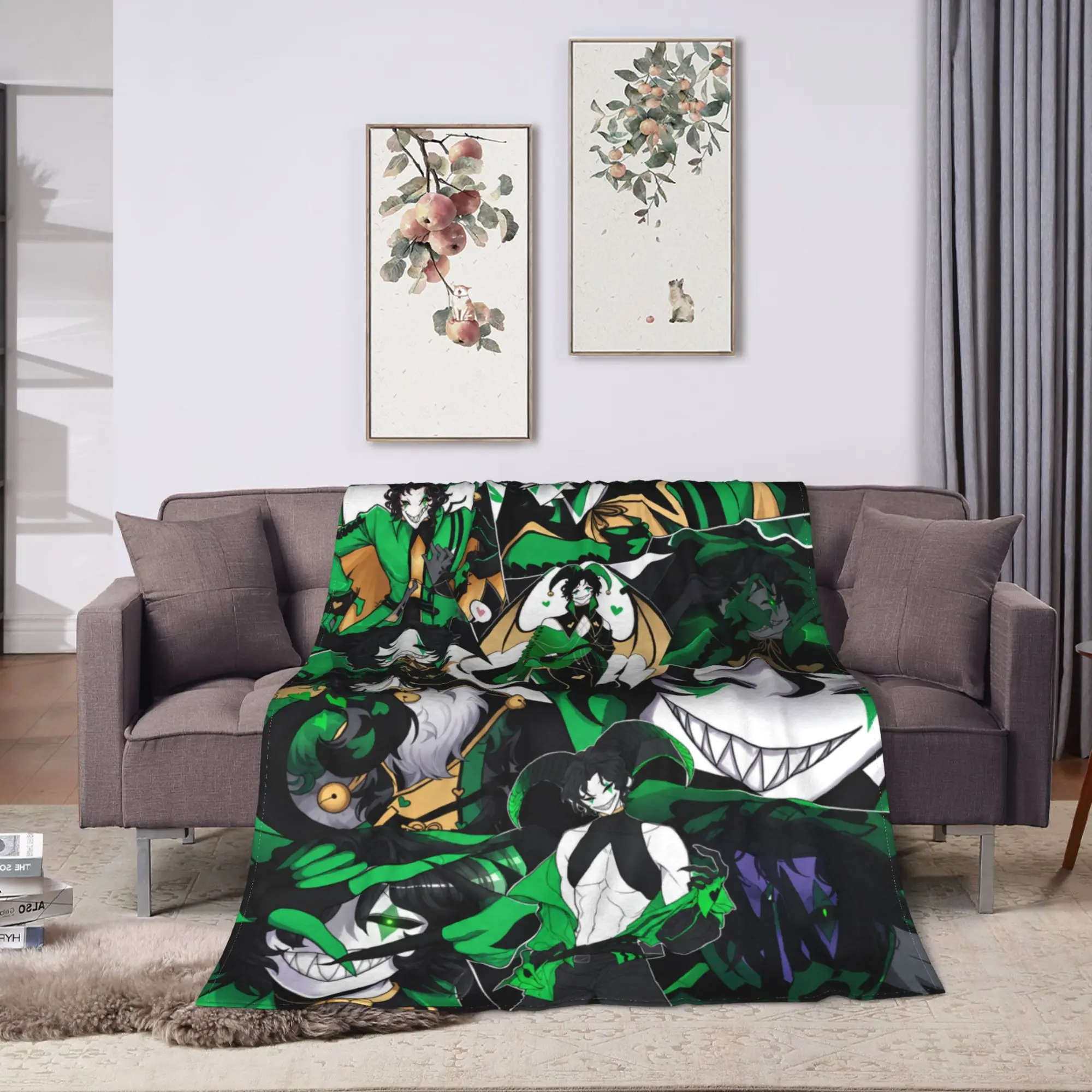 Soft Blankets Girls Boys Airplane Travel Freak Circus Green Throw Blanket  Flannel Bedspread For Bedroom Novelty Sofa Bed Cover