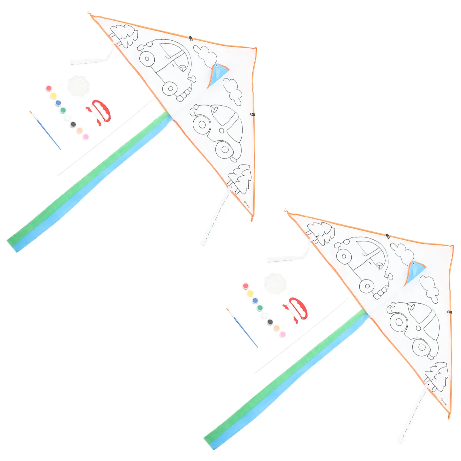 مجموعتان من هدايا الأطفال DIY لعبة تلوين اللوحة الفارغة المرسومة يدويًا لتزيين الوالدين والطفل