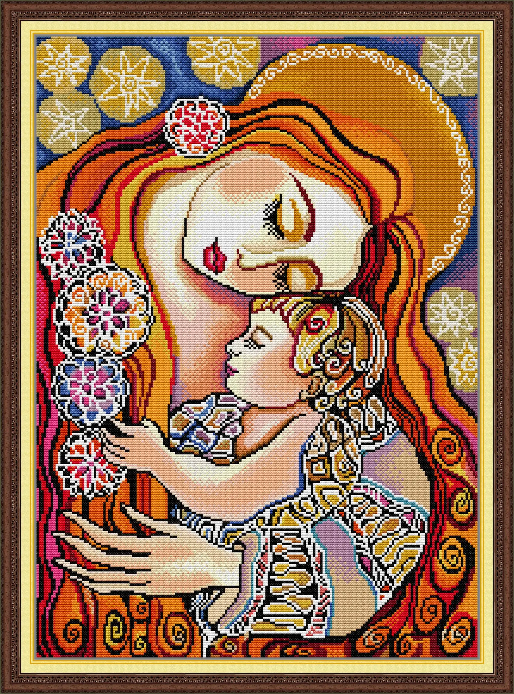 

Набор для вышивки крестом Maydear, ткань Aida 11CT/14CT/16CT/9CT, нитки DMC, набор для вышивания рисунков-мать любви 4