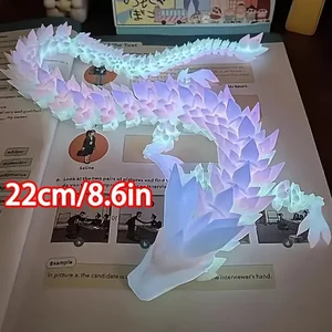 Patung Naga Ilahi, Patung Naga Cahaya Malam Cetak 3D, Dekorasi Akuarium, Ornamen Desktop Kamar Tidur Dewasa Tema 8 foto 3d penjualan terbaik - №