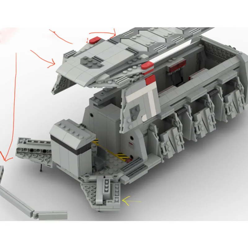 Bouwsteen MOC-48585 Militair Transportvoertuig 921Pcs Volwassen Kinderen Puzzel Onderwijs Verjaardag Kerst Speelgoed Cadeau Ornamenten