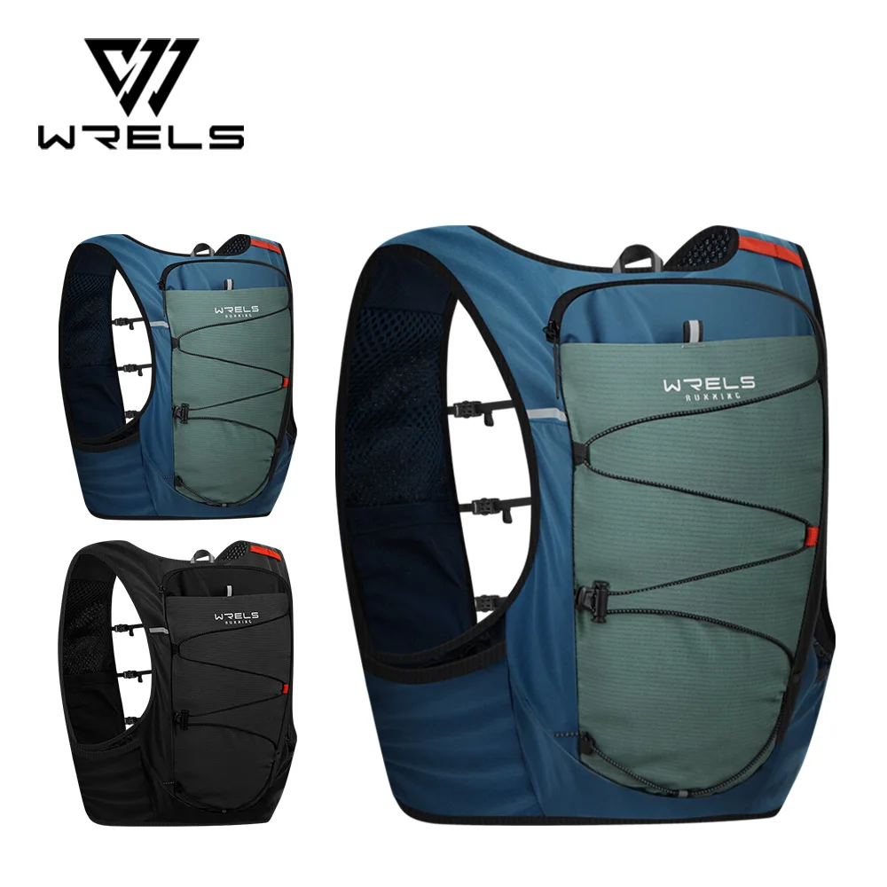 WRELS Ultralight Backpack Hydration Vest Pack Bicycle Marathon Hiking Marathon Lightweight Water Chest Pack With Phone Storage