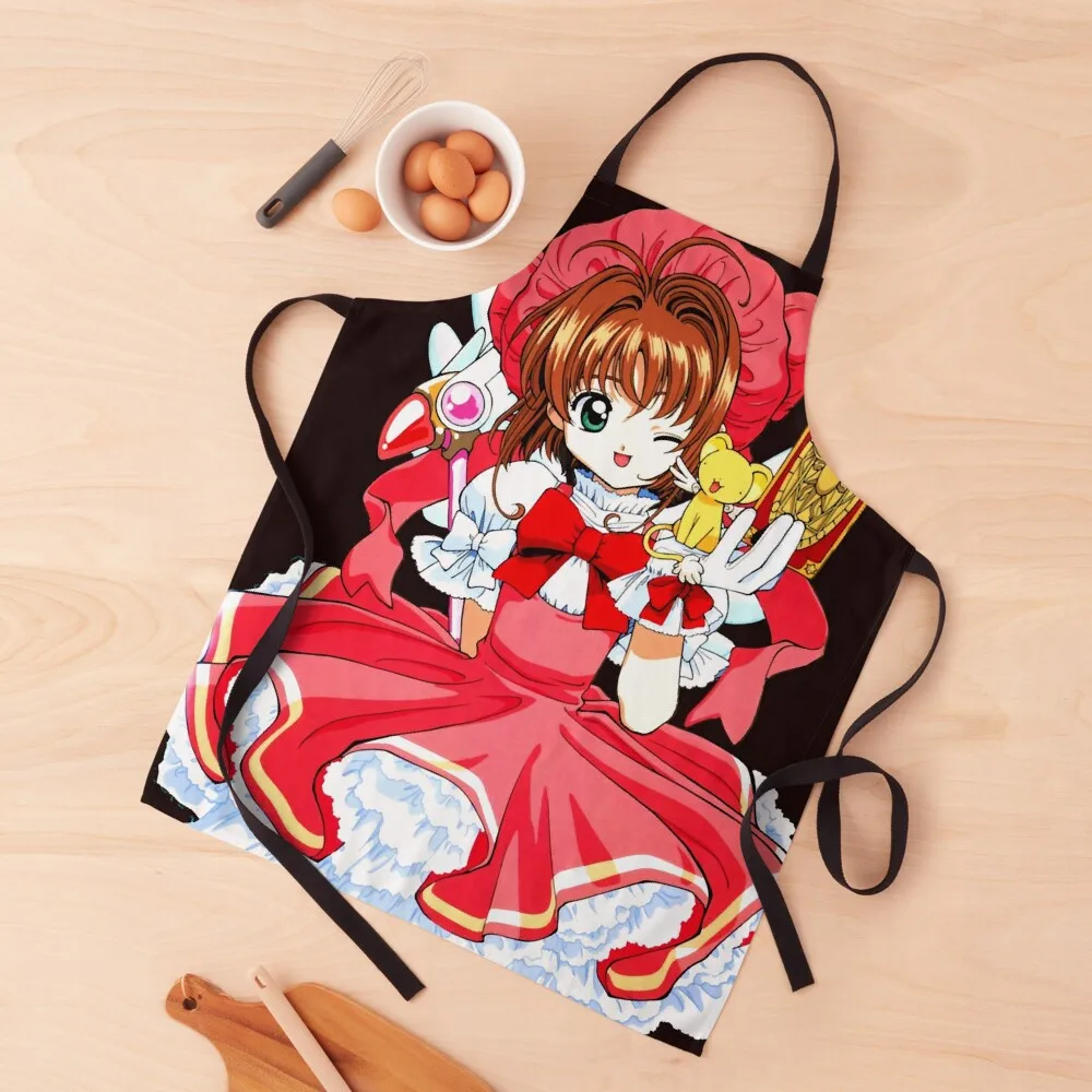 Card Captor Sakura Classic T-Shirt Copy Apron Waterproof Kitchen Apron Woman Things For The Home Women'S Dresses