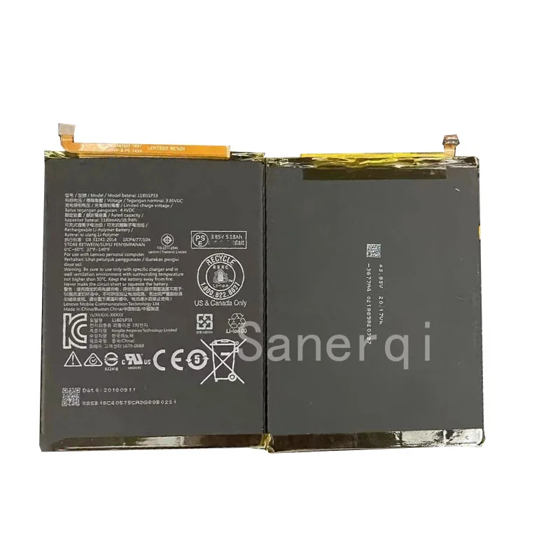 5180mAh L18D1P33 Battery For Lenovo V7 Rechargeable Li-ion Built-in Tablet Battery