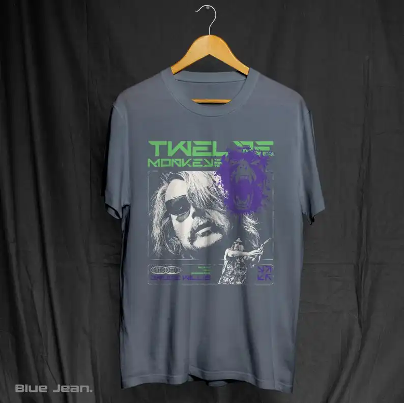 Bruce Willis 12 Monkys Shirt, Twelve Monkeys Movie Merch, Sci Fi Movies, 12 Monkys,  Science Fiction Film Shirt