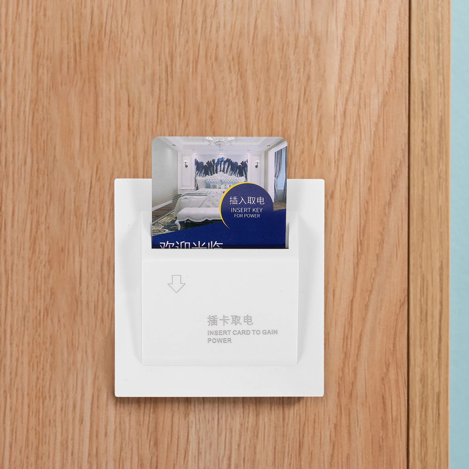 

Card Power Switch 40A White C3 2 Hotel Wall Reader Light Saving Guesthouse Supply Door Bell Ringer Card