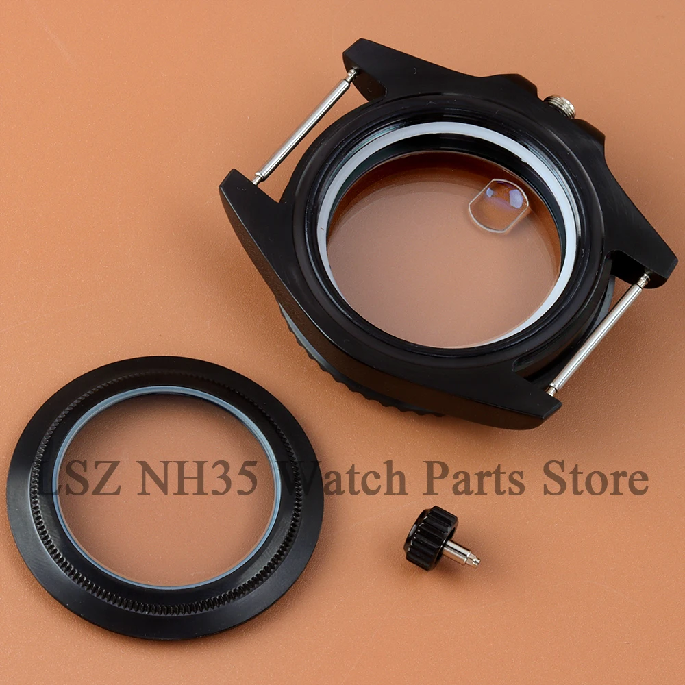 ل الغواصة GMT حالة 40 مللي متر nh35 316L الفولاذ المقاوم للصدأ ساعة تناسب Seiko NH34 NH35 NH36 NH38 حركة 28.5 مللي متر ساعة الطلب أجزاء