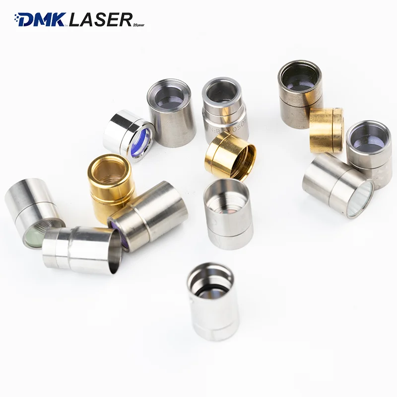 Raycus QBH Protective Cap Window Crystal Gold/Silver D12.8H12 D12.8H16 D15 For Welding Cutting Laser Source Optical Fiber Cable