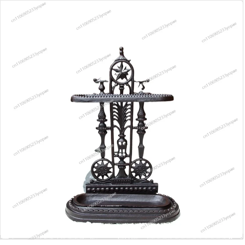 

Cast Iron Umbrella Rack, Bucket Storage Rack, Clubhouse Villa Entrance Hotel Lobby Umbrella Rack, Commercial Rain Gear Rack