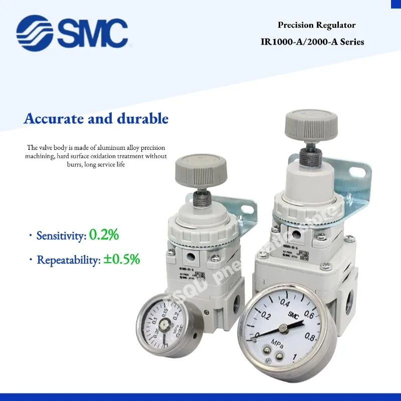 IR1000 IR1010 IR1020 IR2000 IR2010 IR2020-01BG 01B 02BG 02B-A SMC Precision Regulator IR1000-A/2000-A Series IR Pneumatic tool